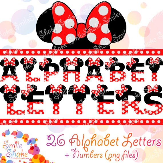 minnie mouse printable alphabet digital png jpg letters minnie