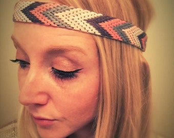 Boho feather headband,Indian hair accessory,Native American headband,Indian costume,Aztec accessory,natural hair jewelry,suede cord turban