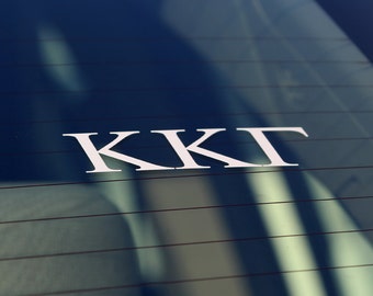 Kappa Kappa Gamma | White Adhesive Decal