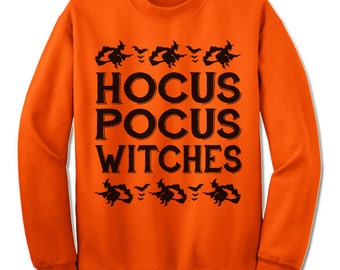 Hocus Pocus Witches Halloween Sweatshirt. Halloween Gift.