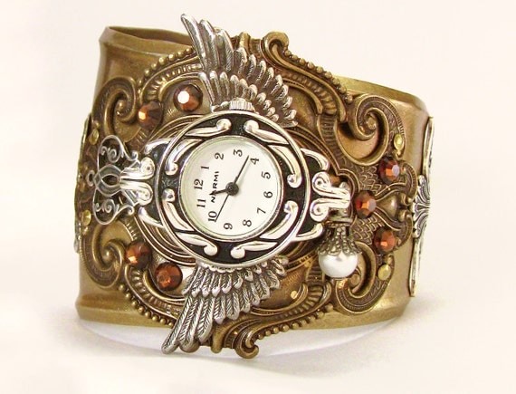 Steam punk Watch Men Women Wrist Watches Bracelet Steam punk Jewelry time lord cuff watch by Aranwen steampunk buy now online