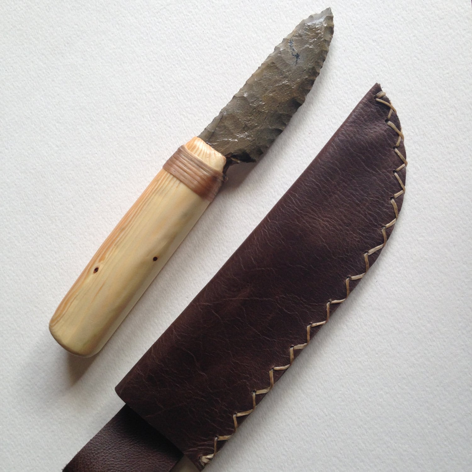 Rhyolite Stone Knife Douglas Fir Handle by Elkemi on Etsy