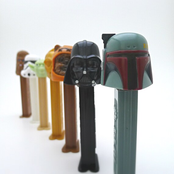 Vintage Star Wars PEZ Dispensers Boba Fett Ewok Darth