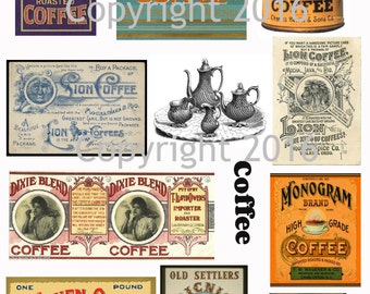 Vintage coffee label | Etsy