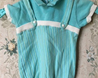 Boys striped one piece romper 0-3m