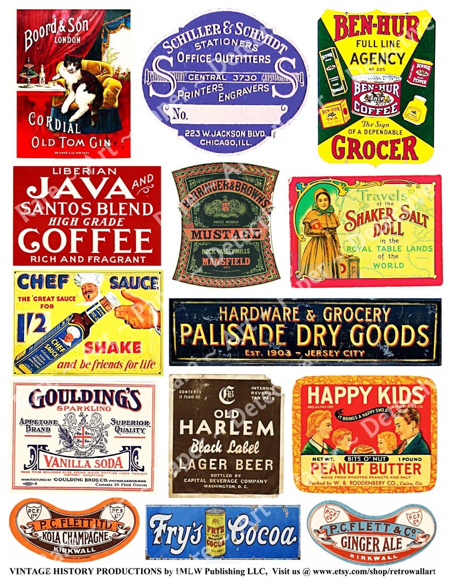 Country Store Signs Digital Rusty Metal by RarePaperDetective