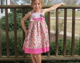 Girls Knot Dress, Easter Dress, Toddler Easter Dress, Girls Easter Dress, Spring Knot Dress, Fall Knot Dress