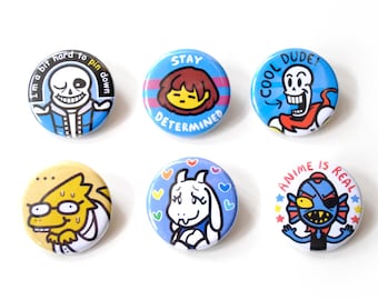 Undertale 6 Button Set