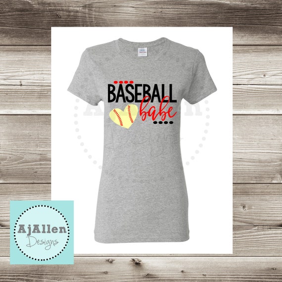 Baseball Babe Shirt Baseball Sport Cute Gift by AjAllenDesigns