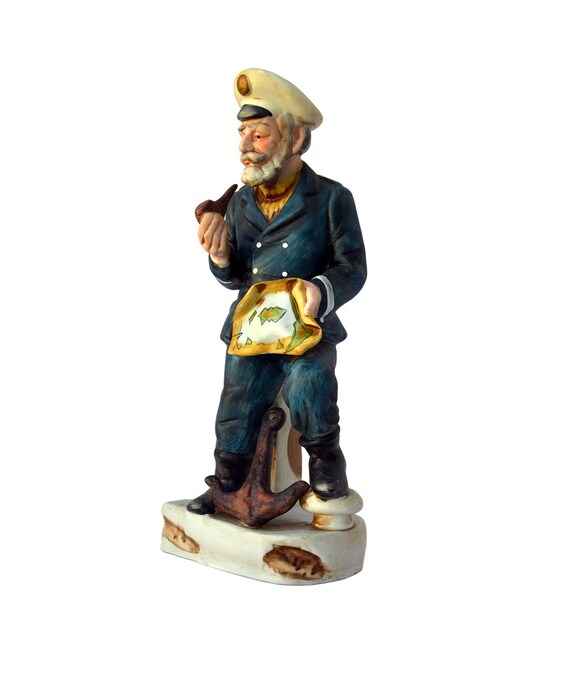 Vintage Sea Captain Sailor Figurine Porcelain Nautical Sailor