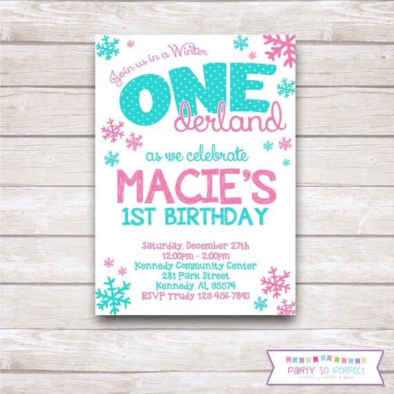 Free Printable Winter Onederland Invitations 5