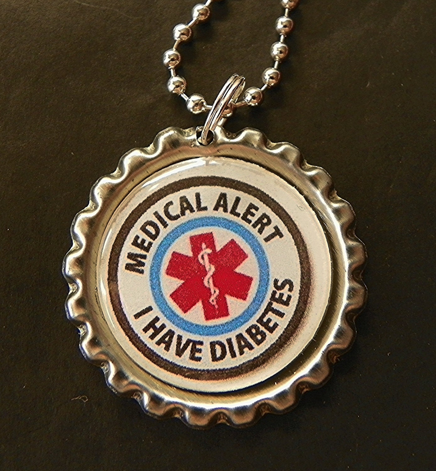 Diabetes Necklace medical alert necklace Diabetes awareness