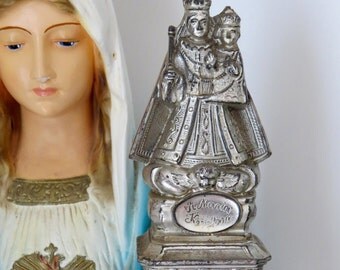 6" Early 1900's VIRGIN MARY CHILD -St Maria Kevelaer Statue- Perfect for your religious altar- super heavy
