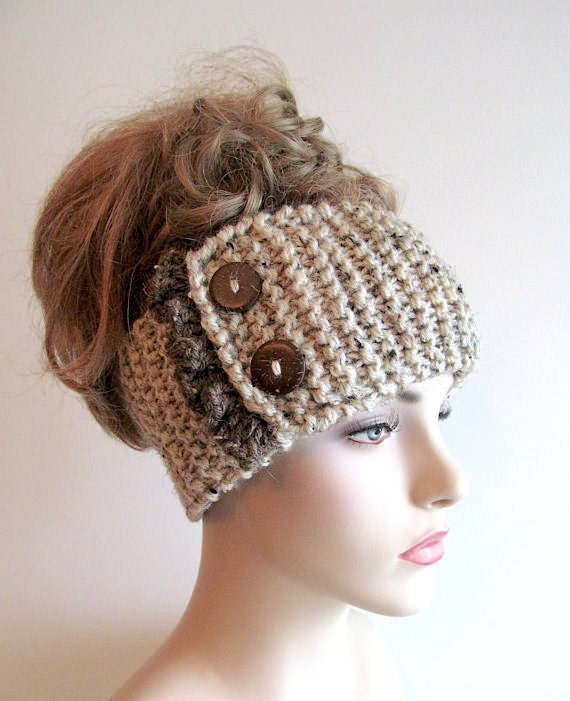 knit crochet turban headband button headbands headbands earwarmers turban buttons chunky knit oatmeal grey knit crochet turban headband button headbands headbands earwarmers turban buttons chunky knit oatmeal grey