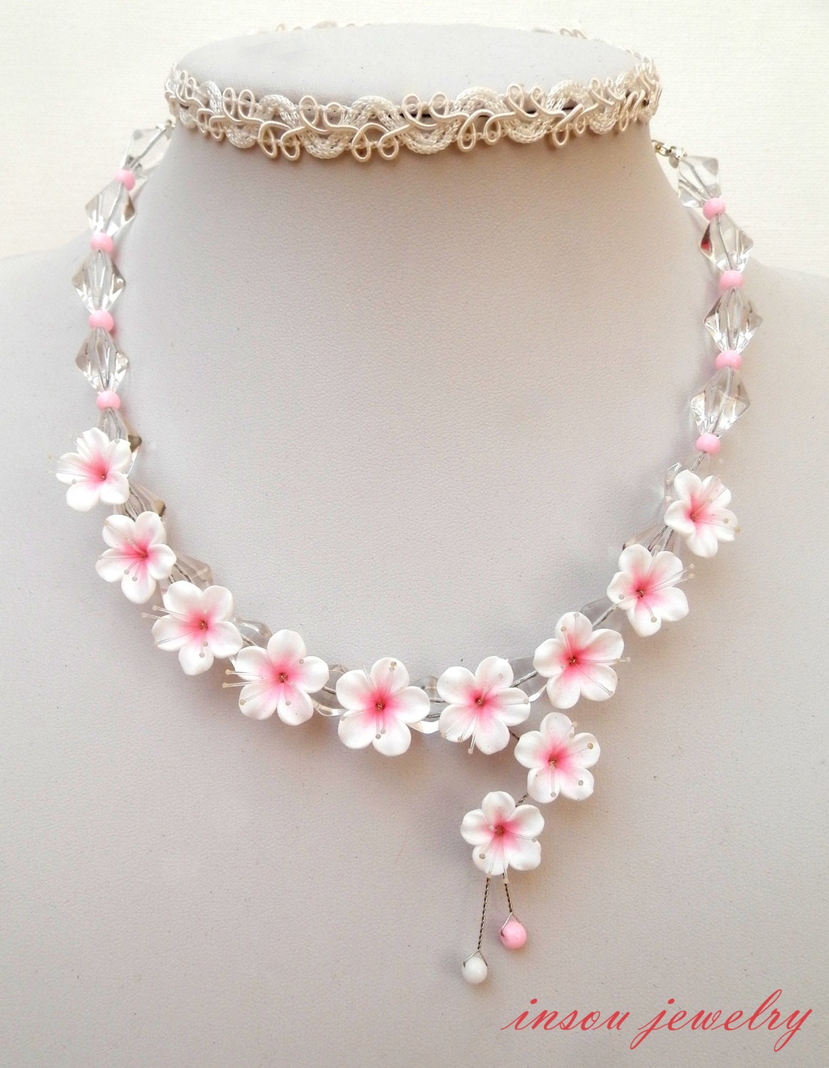 Pink Jewelry Sakura Cherry Blossom Flower Jewelry Romantic