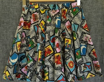 Loteria print twirly skirt - girls size 6/8 * girls day of the dead clothing * Loteria clothing * Loteria skirt * Childrens Mexican Loteria