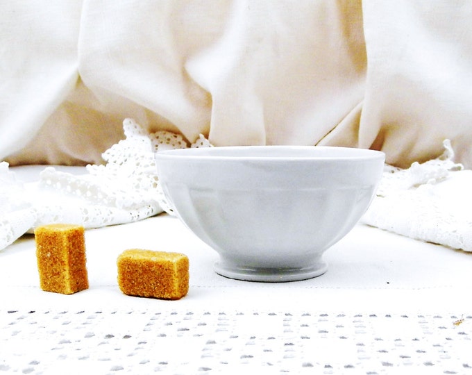 Small Vintage French Pure White Bone China Cafe au Lait Bowl, Coffee, Country Decor, Shabby, Chateau Chic, Coffee Bowl, Retro, Kitchen, Home