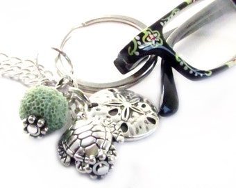 ID Lanyard, Eyeglass Chain, ID Necklace, ID Badge Chain, Eyeglass Necklace, Turtle Lanyard, Beach Lanyard, Mother's Day Gift, EL07