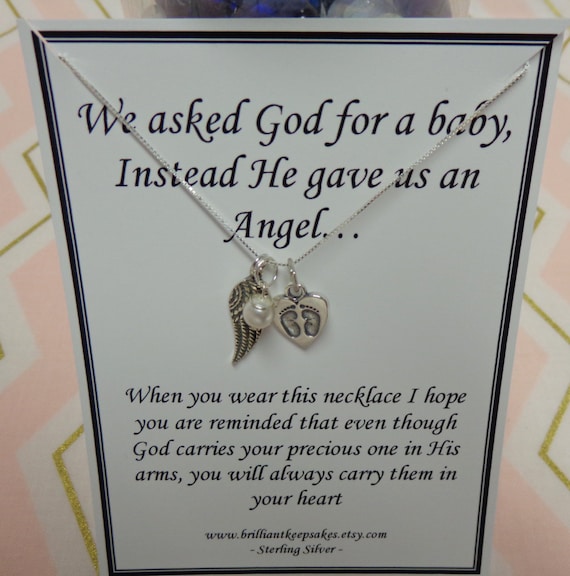 God gave us an angel miscarriage jewelry by BrilliantKeepsakes
