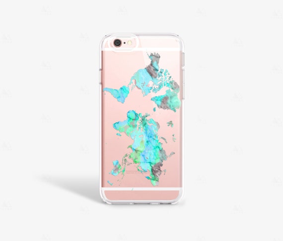 Map Of The World Clear Iphone Cases World Map iPhone 6s Case Mint iPhone 6S Plus Case Map iPhone 6 Case Map iPhone