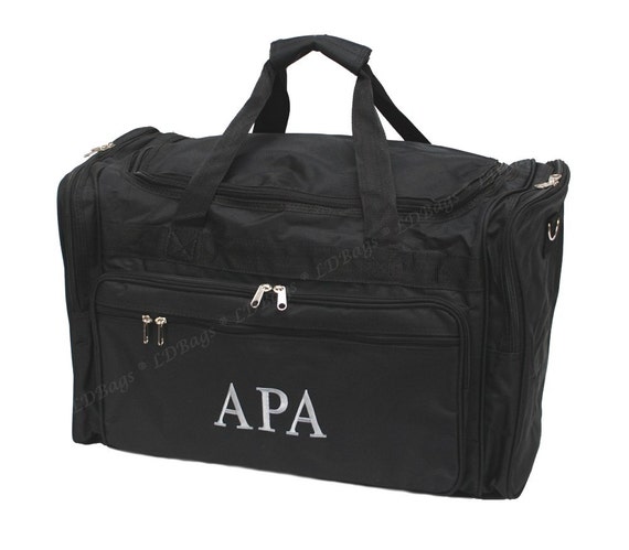 Personalized Large Black 22 Mens Duffle Bag by MonogramExpress