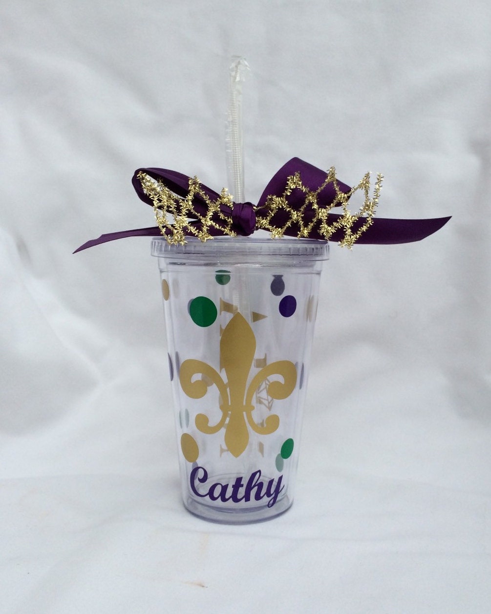 Mardi Gras tumbler Mardi Gras Parade Cups New Orleans style