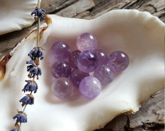 Amethyst Marbles or Crystal Balls | Crystal Orbs for Metaphysical Healing Supplies | Perfect for Wire Wrapping | Pagan Wicca Occult Magic