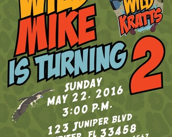 Wild Kratts Birthday Invitation