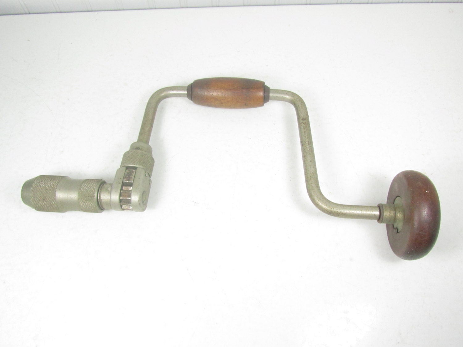 Vintage Auger Hand Drill Vintage Tool Metal by KarensChicNShabby