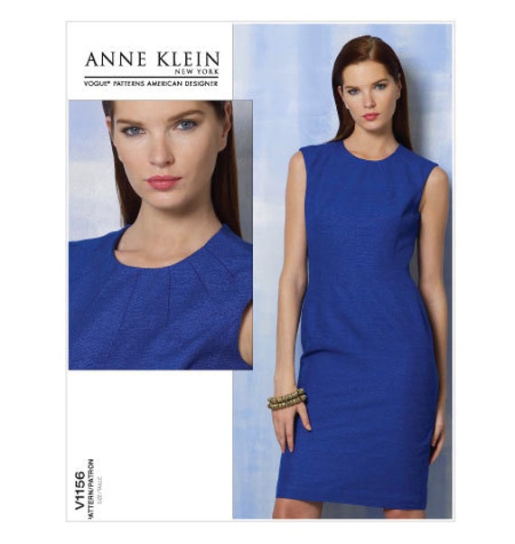 shift vogue pattern dress with American Anne Klein Pleated Vogue OOP  Dress Collar  Style Shift