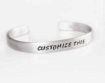 custom bracelet personalized hand stamped engraved bracelet personalize bracelet personalized cuff graduation gift friendship bracelet