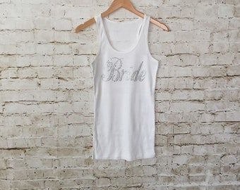 Bride Tank Top. Bride Shirt. Bride to be Tank Top. Bachelorette Party. Bride. Bridesmaid . Wedding Bridal Party. He Put A Ring On It