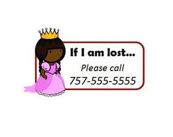 Set of 8+ Custom Temporary Tattoos - Emergency Contact Info / If Lost
