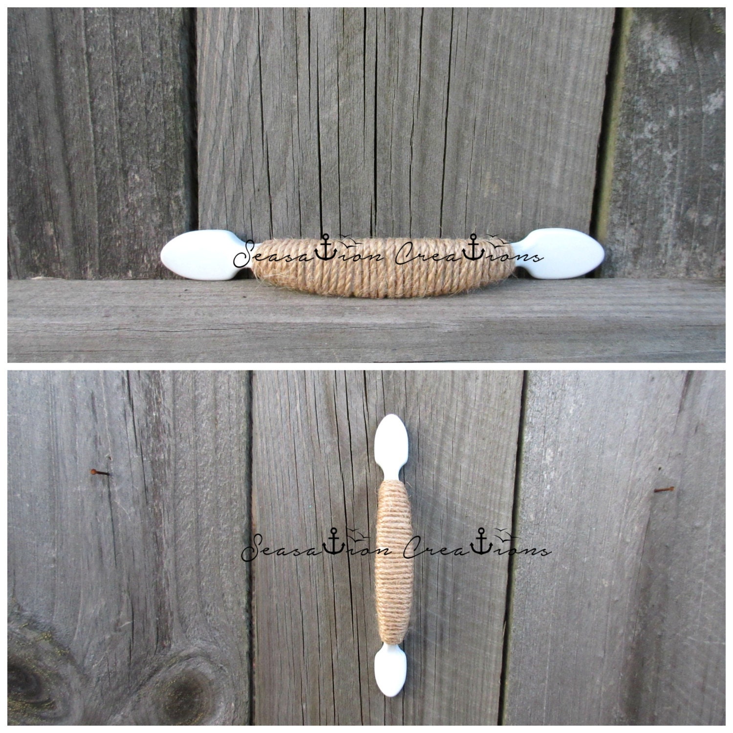 Rope Drawer Pull Twine Pull Rope Handle by SeasationCreations