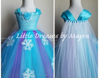 Affordable Elsa tutu dress inspired - Purple Queen Elsa costume inspired - Purple Frozen birthday inspired tutu dress size nb to 14years