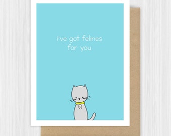 I Love You Card Love Pun Cards For Girlfriend Wife Boyfriend Husband Romantic Happy Anniversary Cute Cat Handmade Greeting Gifts Her Him