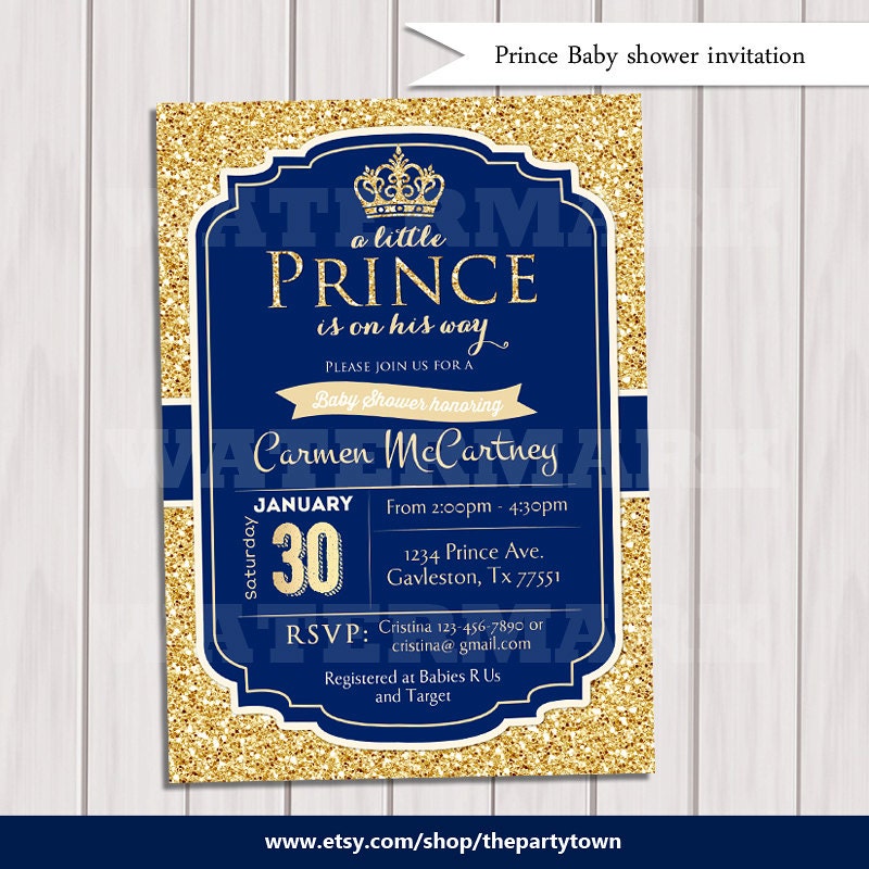 Prince Baby Shower Invitations 6