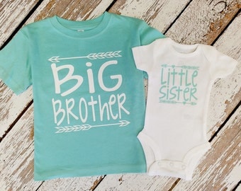 Big Brother Little sister outfit / Big brother little sister set / Big Brother T-Shirt