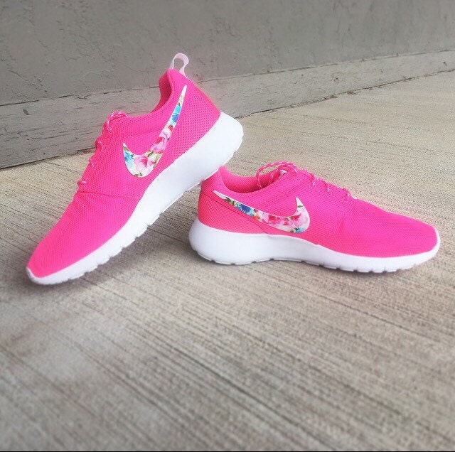 pink flower nikes