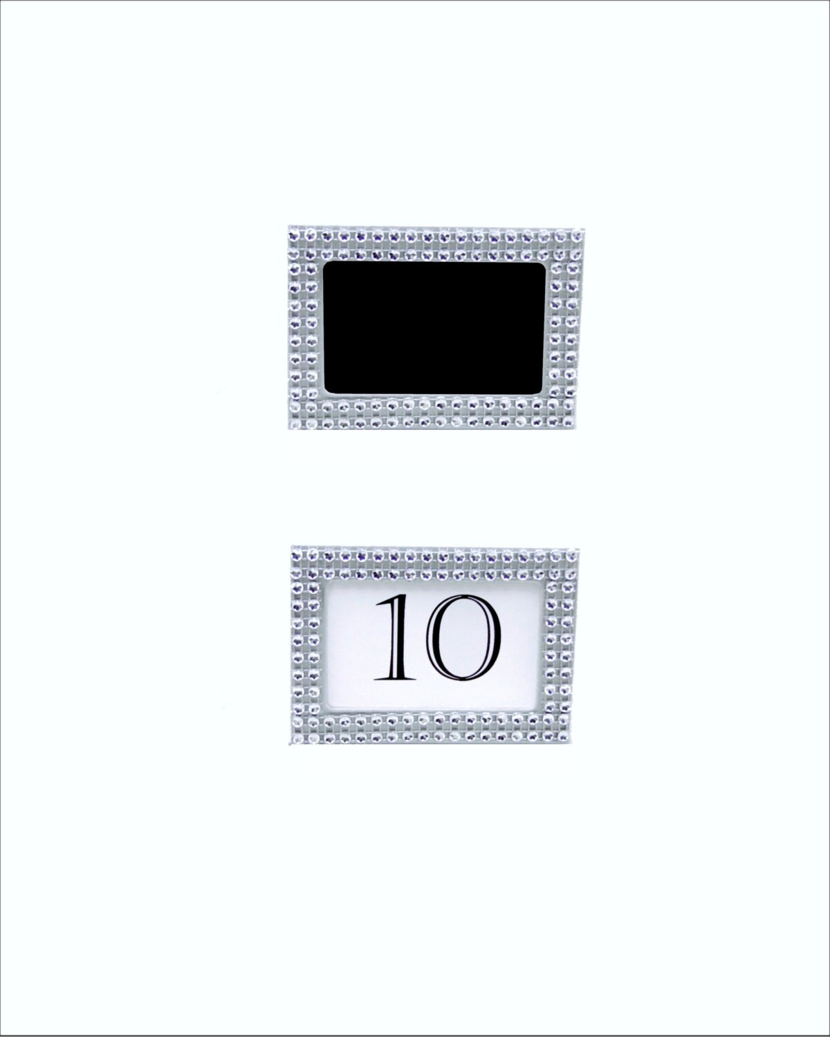 Silver Rhinestone Frame Table Number Wedding Centerpiece