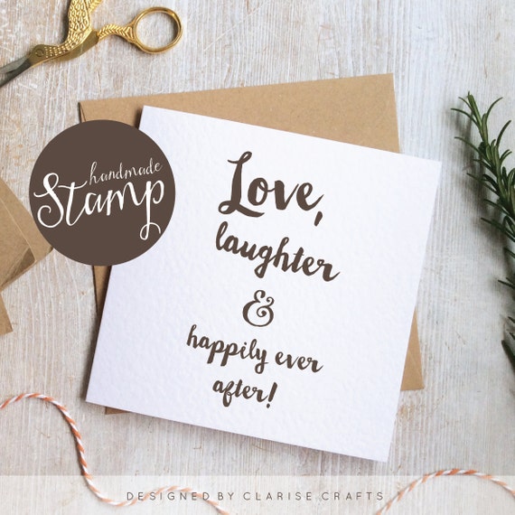 Love Laughter and Happily Ever After Quote Stamp by ...