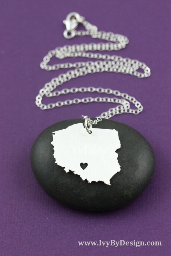 Poland Necklace Poland Jewelry Europe Charm by IvyByDesign