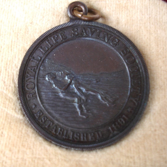 1930s Bronze Royal Life Saving Society Medal RLSS awarded to H