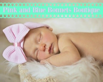 newborn hat baby girl hat baby hat newborn hospital hat newborn girl hat infant beanie baby hospital hat bow girl hats pink baby girl hat