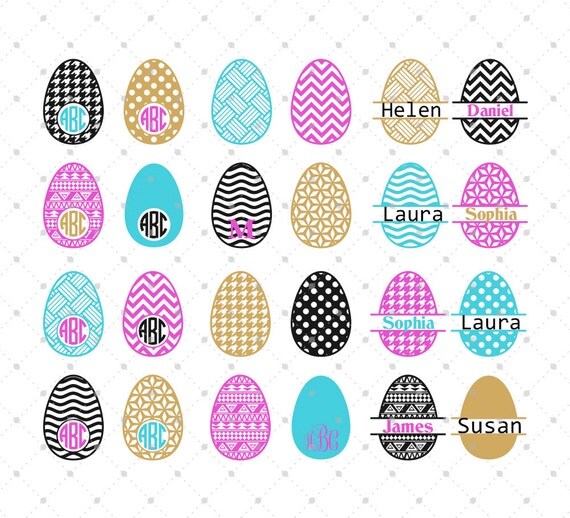 Download Easter SVGEaster Egg svg cut files DXF cut files Monogram