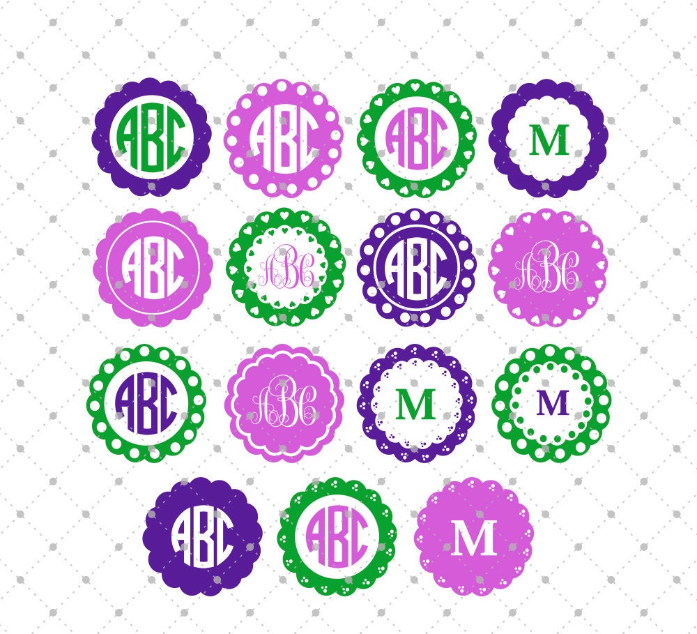 Download Circle Monogram Frames SVG Cut Files svg cut files for