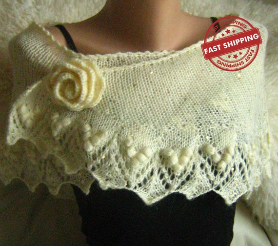  knit  wedding  shawl wedding  gift  bridal knit  lace wedding  shawl