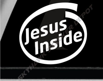 Jesus Inside Christian Christian Stickers For Your Car And Trucks | Custom Made In the USA | Fast Shipping