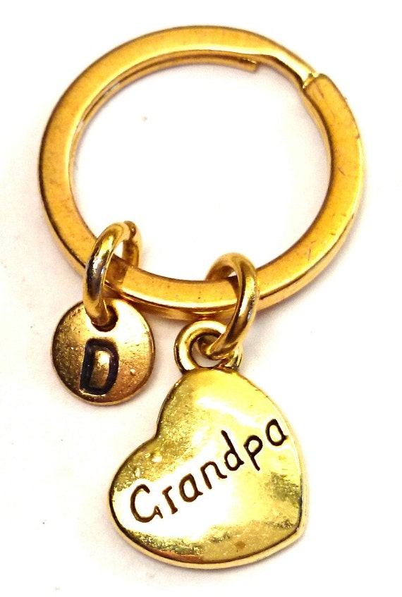 Grandpa Keychain Custom Keychain Custom Key Ring Grandpa