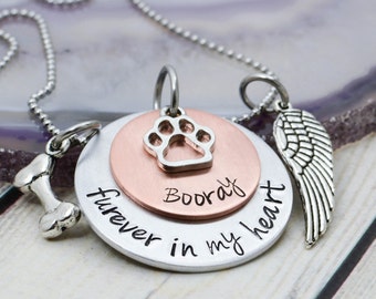 Personalized Pet Memorial Jewelry - Custom Dog Memorial Necklace - Pet Memorial Necklace - Pet Loss Gift - Pet Remembrance Necklace
